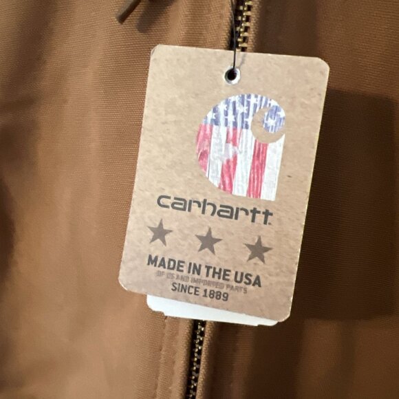 Carhartt Duck Jacket J-140 Brown 3XL Tall Hooded NWT USA - Picture 2 of 8